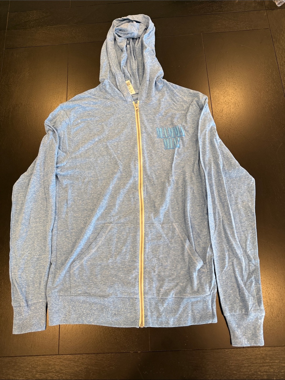 Official Momma Mia! The Musical Lightweight Full Hoodie - Heather Blue - Small